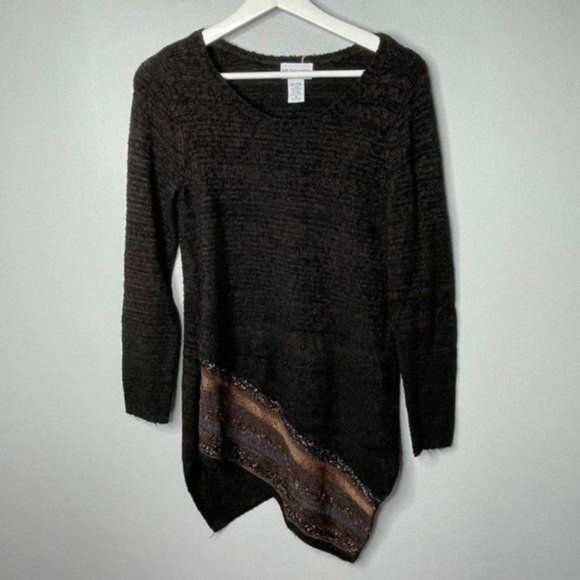 Soft Surroundings Brown Asymmetrical‎ Sweater - Picture 1 of 3